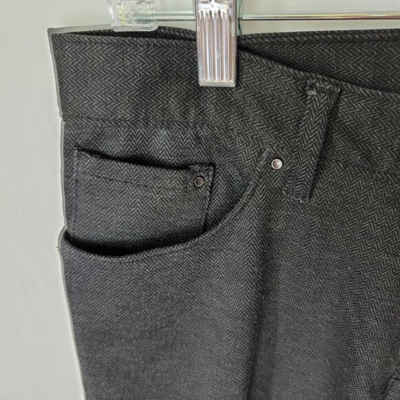 Calvin Klein Dark Gray Herringbone Slim Trouser Classic Dress Pants Size 30 x 30 - Picture 4 of 15